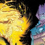 Ghost Rider facing down Galactus