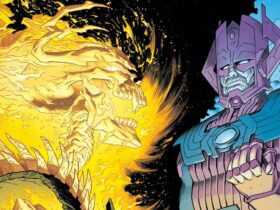 Ghost Rider facing down Galactus