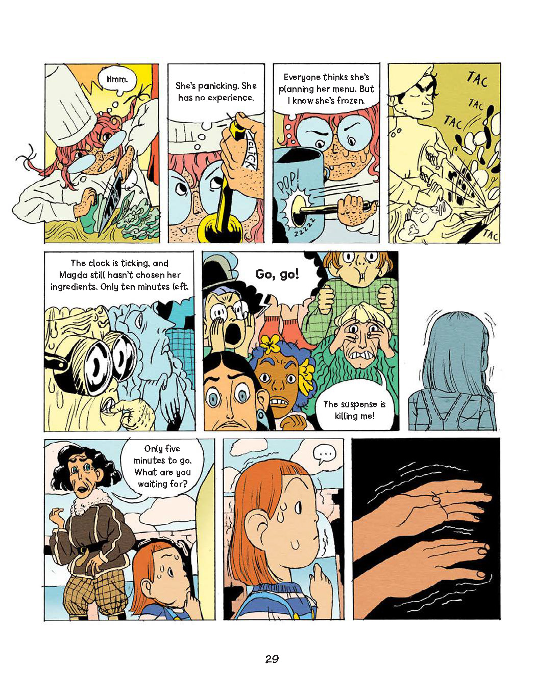 A selection of interior pages from Magda, Intergalactic Chef: The Big Tournament – Book 1.