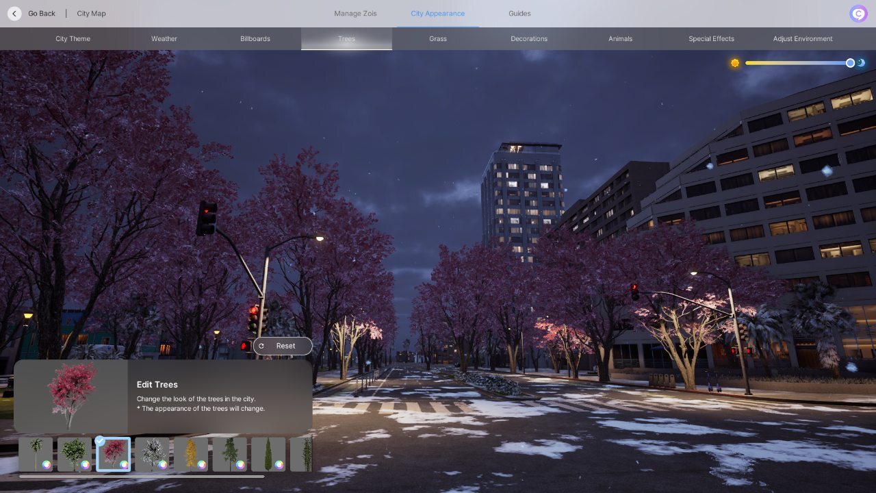 Changing tree appearenc