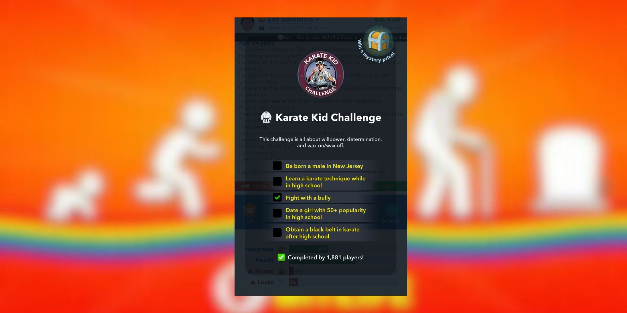 karate kid bitlife