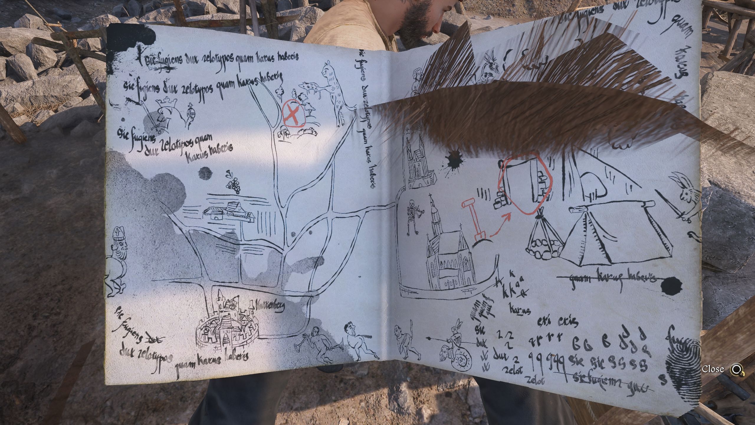 Krizhan treasure map drawing - kcd2