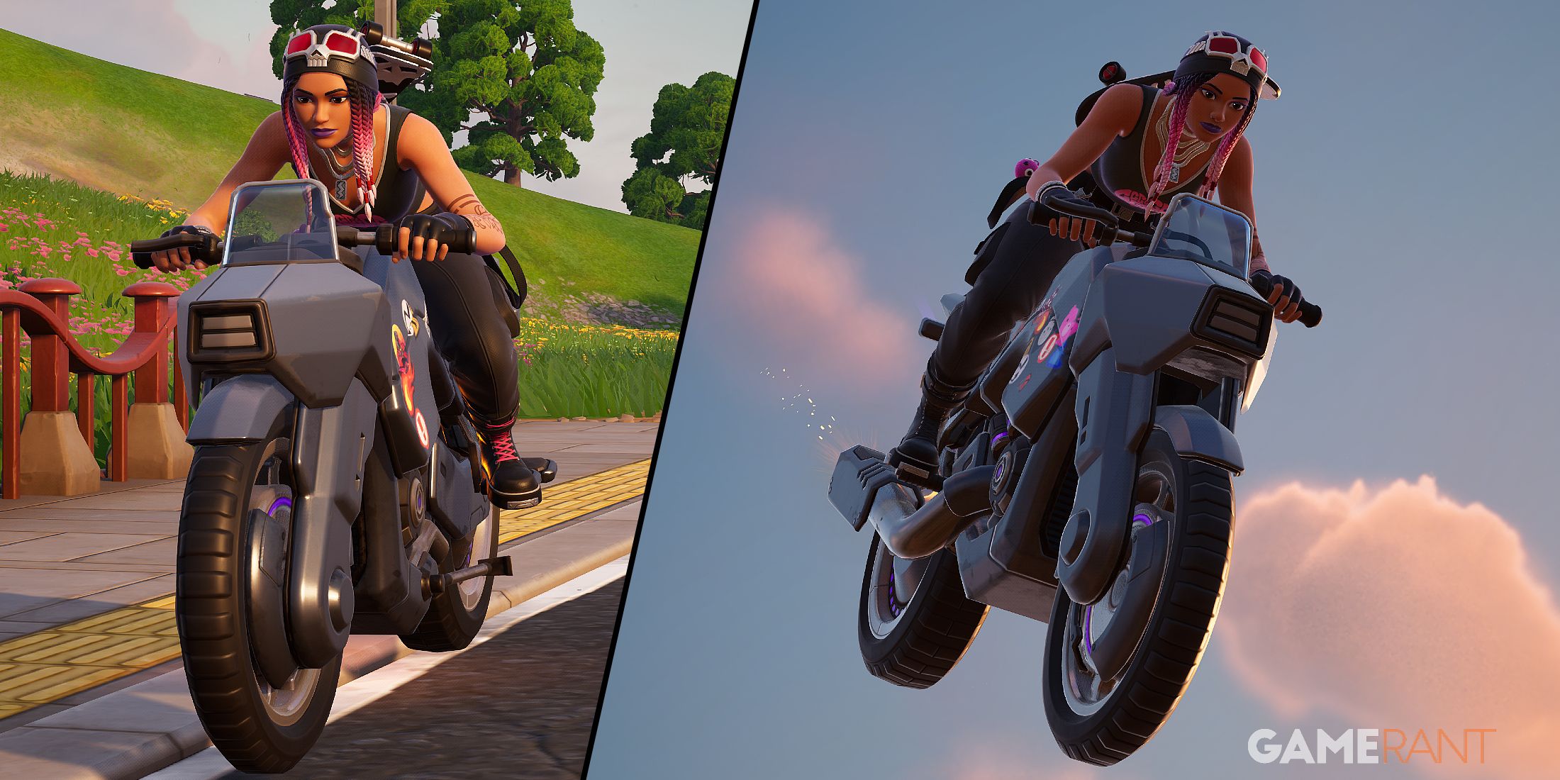 Fortnite How To Score Trick Points On a Motorcycle