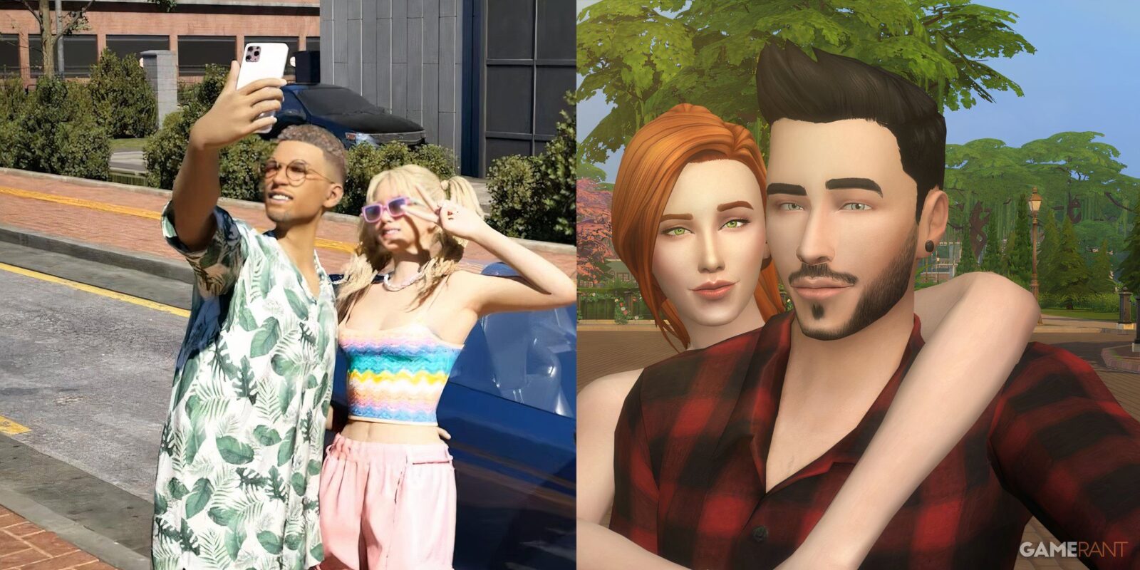 Image Compares Character Created in Both The Sims and InZOI