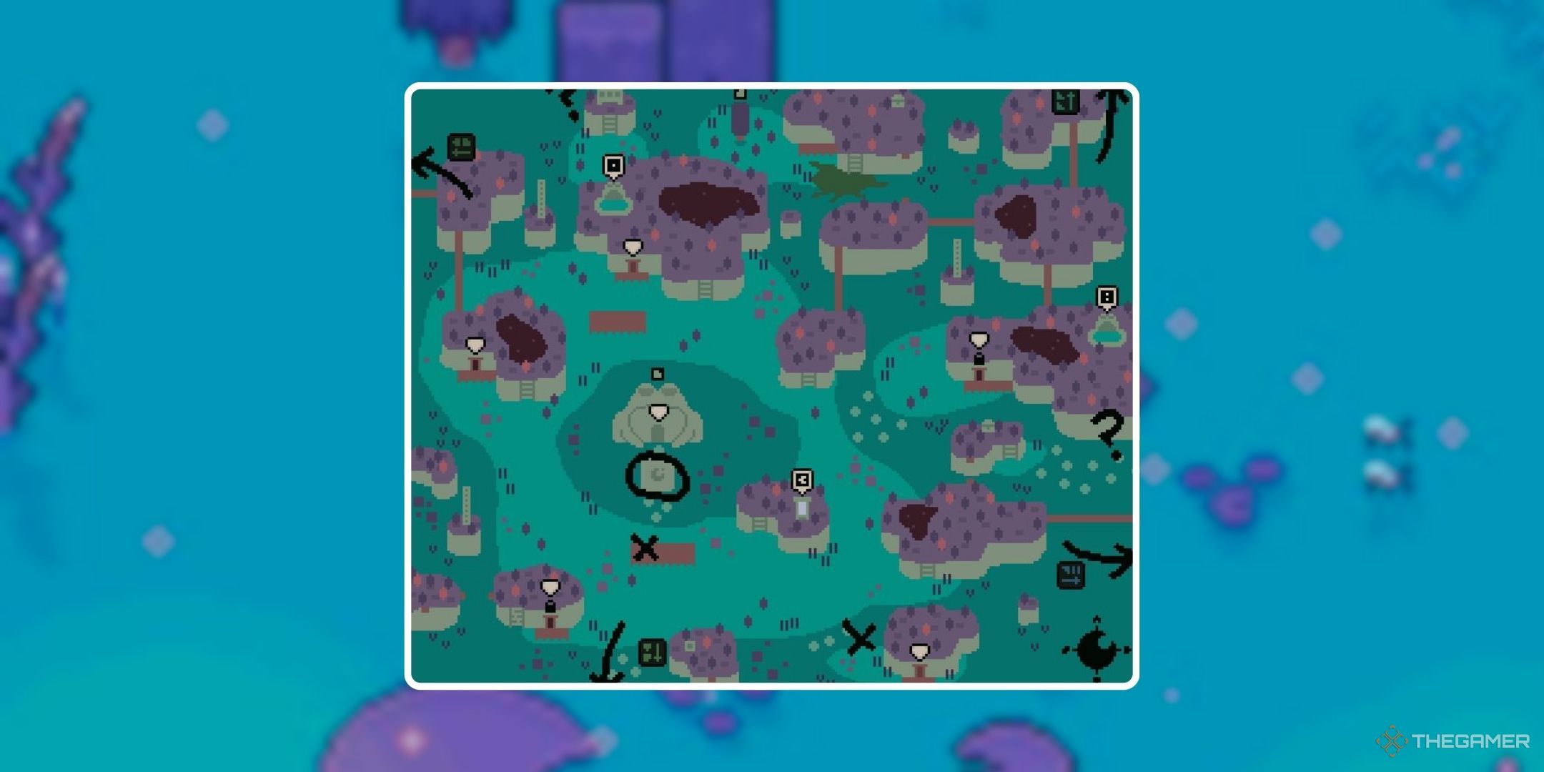 The map of the Central District in Mudborne.