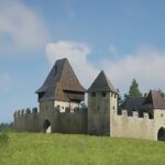 A screenshot of a castle in Manor Lords.