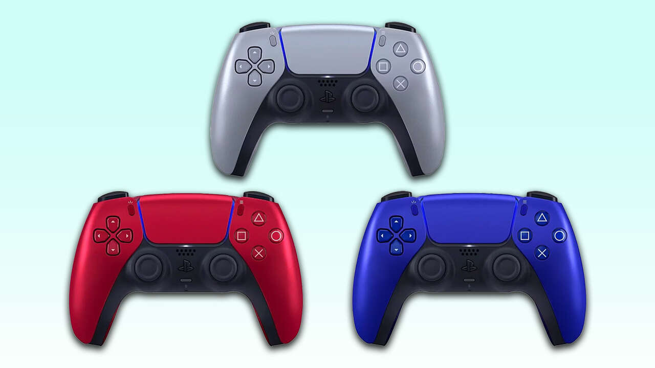 Save Big On Three DualSense PS5 Controllers - Cobalt Blue, Volcanic Red, And Silver