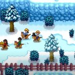 Riding horses with friends in Stardew Valley