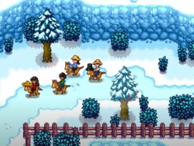 Riding horses with friends in Stardew Valley