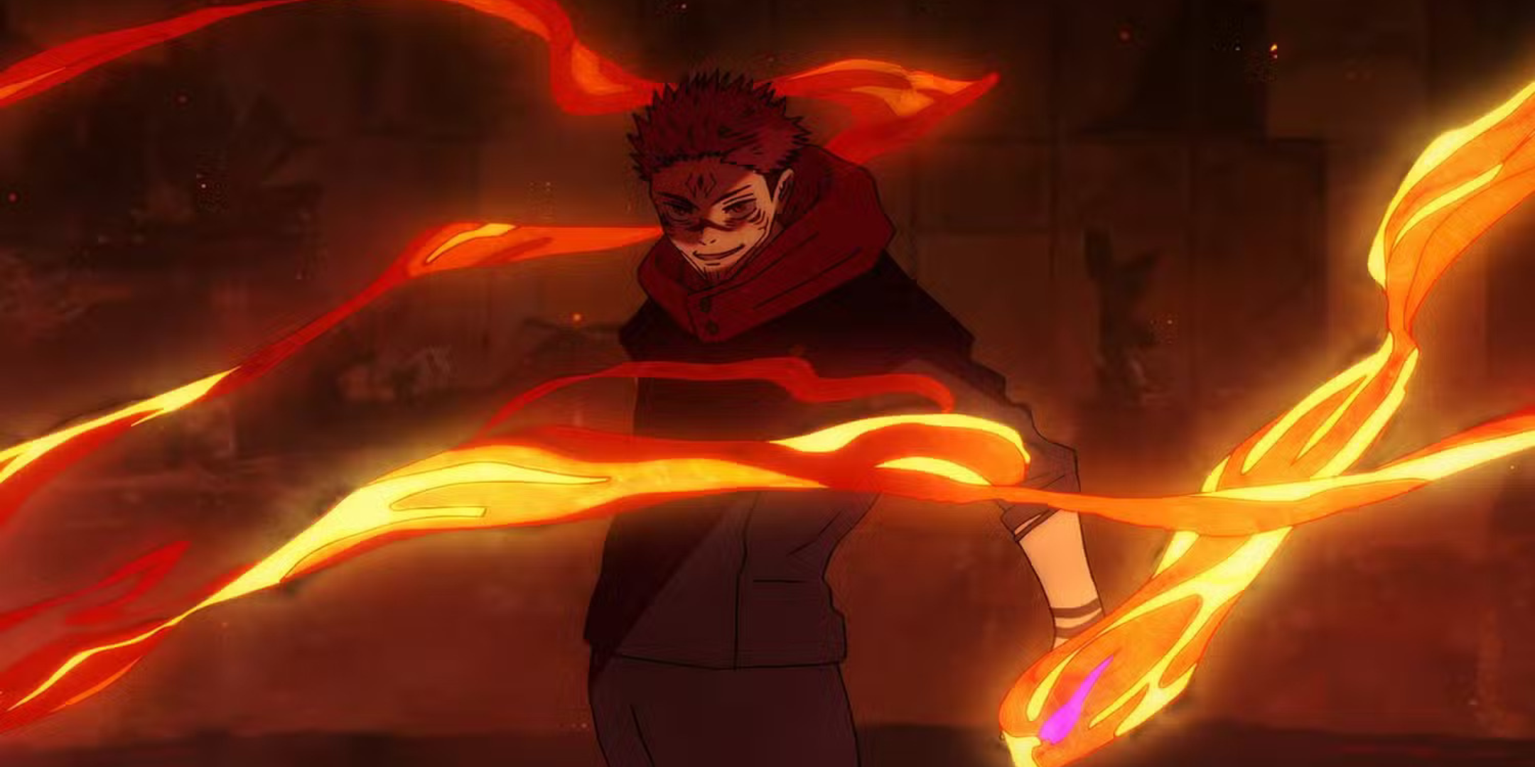 Sukuna using Divine Flame in Jujutsu Kaisen.