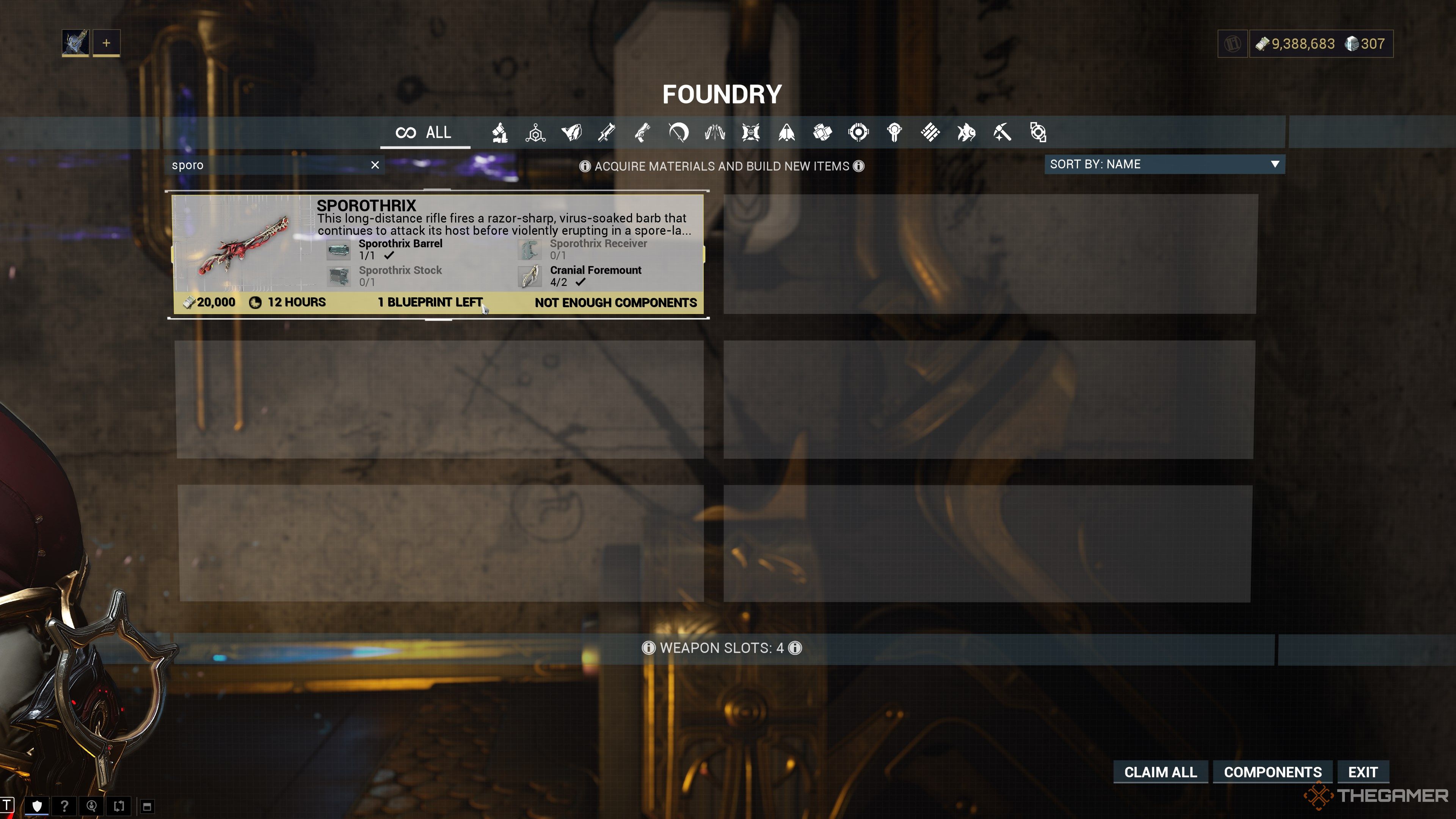 Warframe Sporothrix Parts