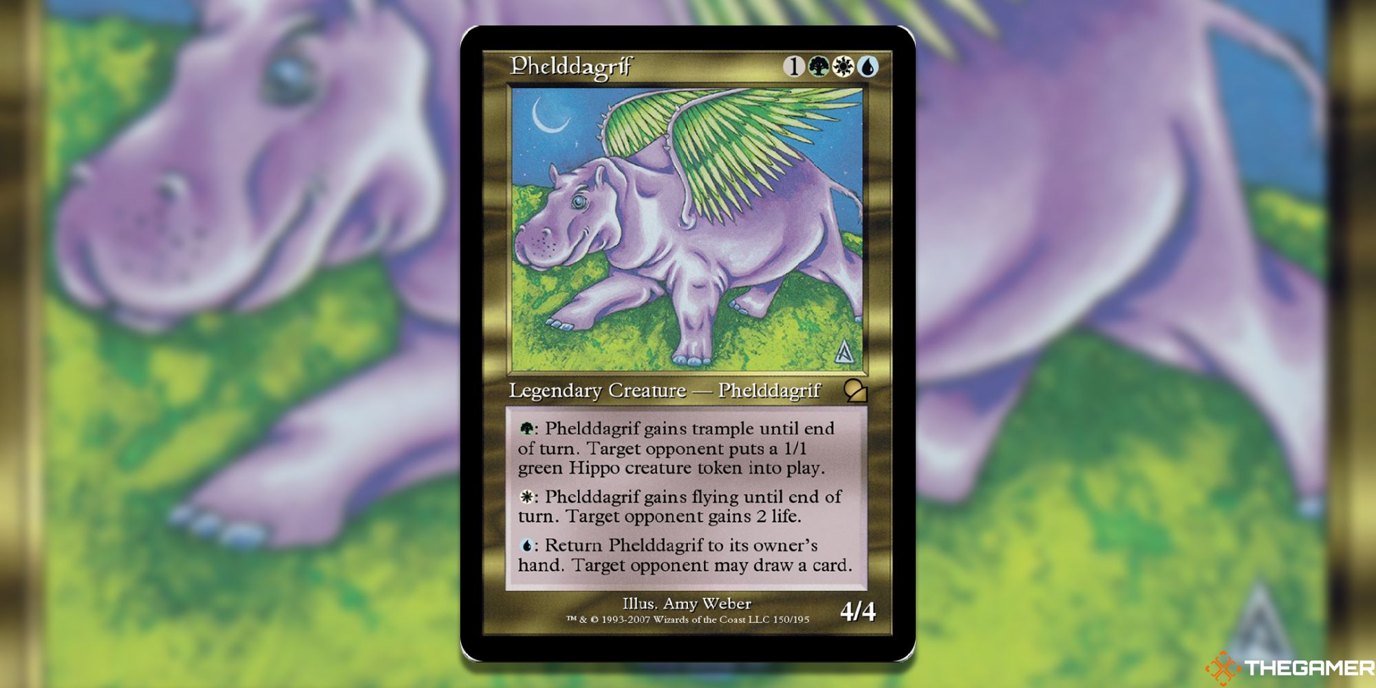 Image of the Phelddagriff  card in Magic: The Gathering, with art by Amy Weber