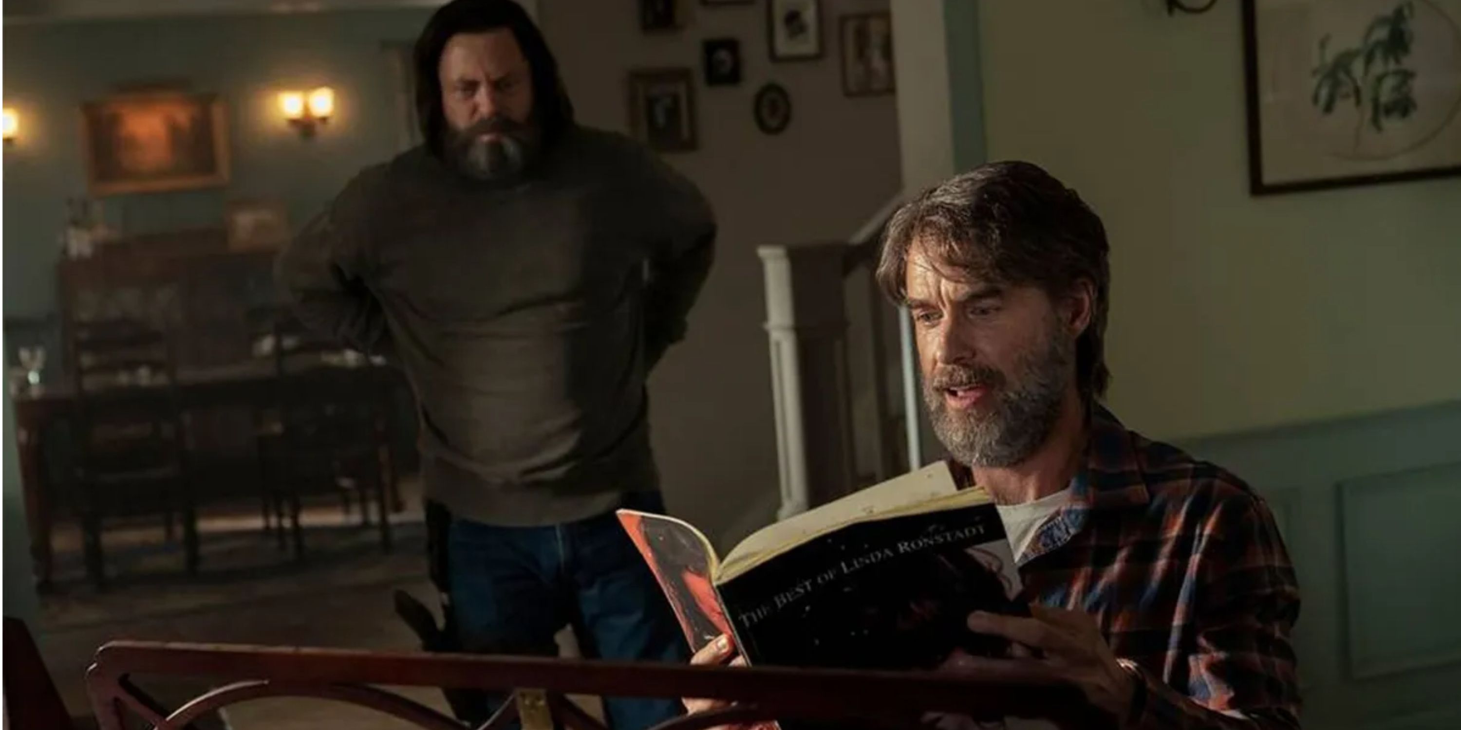 Nick Offerman as Bill and Murrar Bartlett as Frank in The Last of Us series