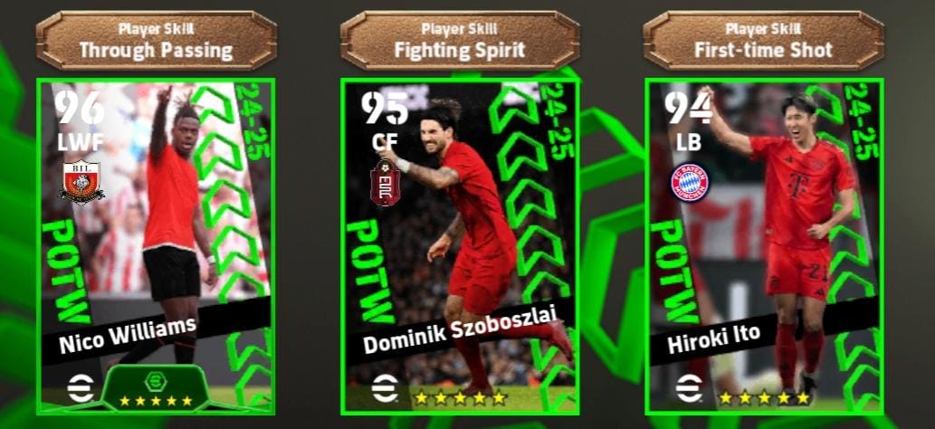 eFootball 2025 POTW picks