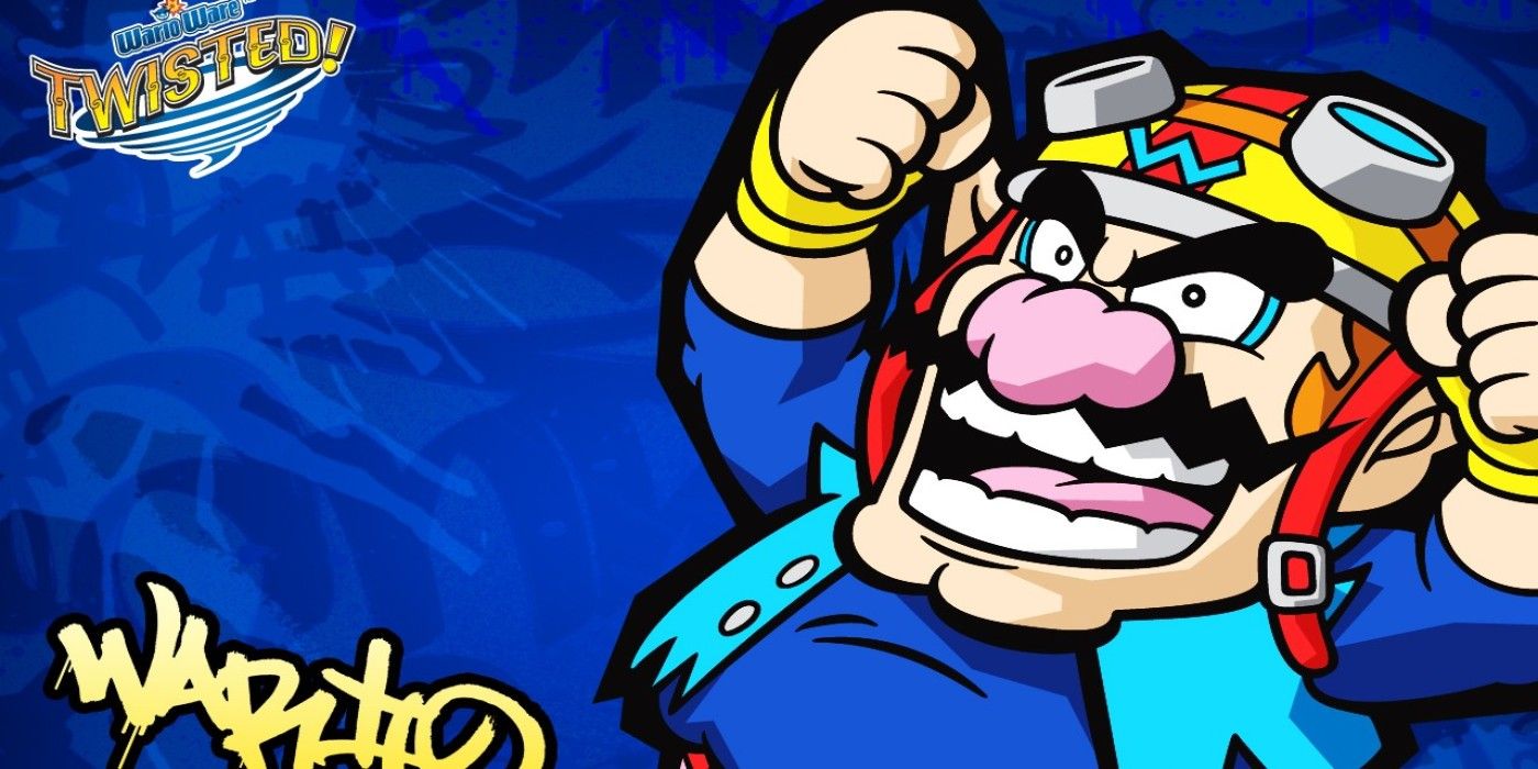 A still image from the game Warioware Twisted.