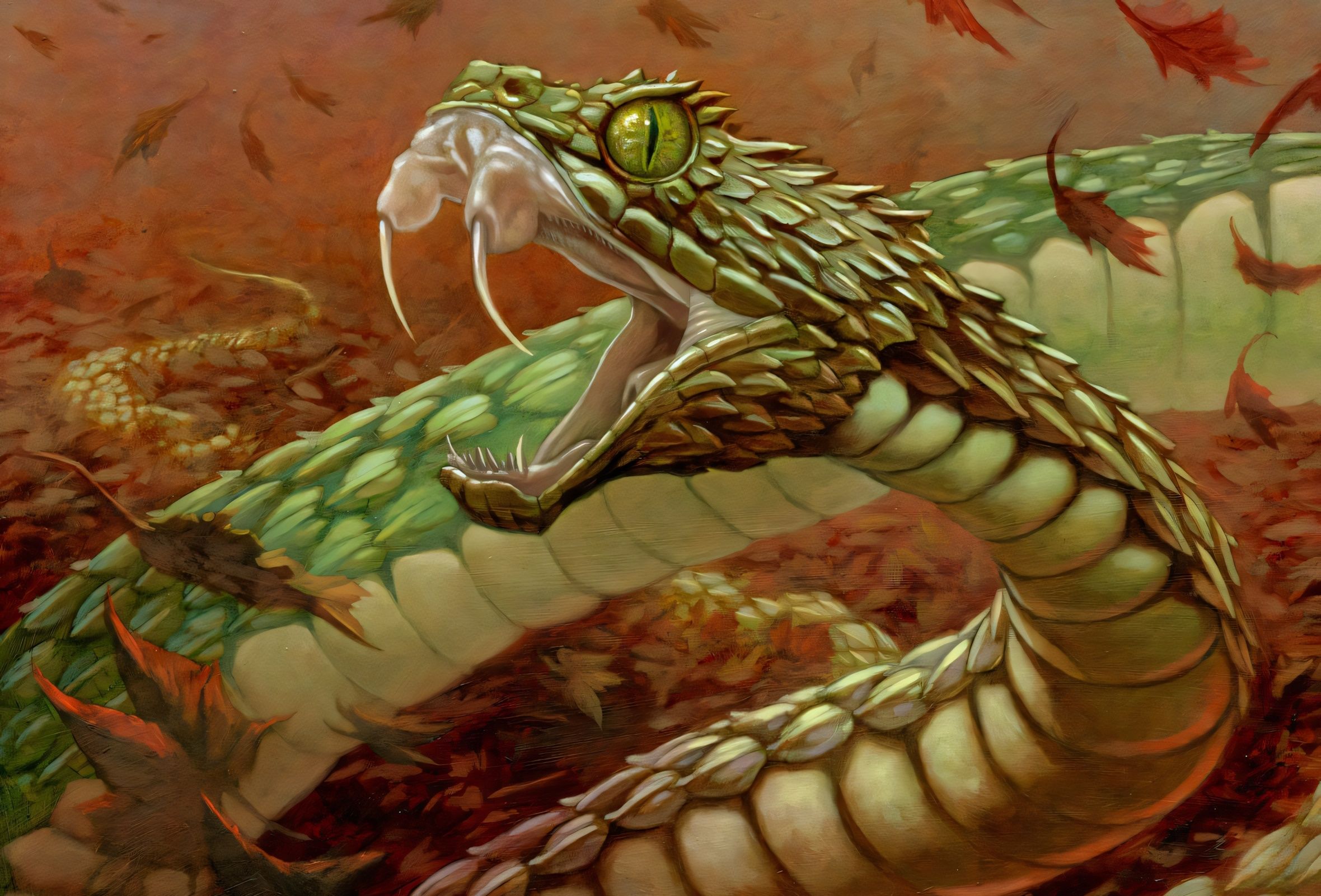 Image of the Ambush Viper card art by Alan Pollack in Magic: The Gathering.