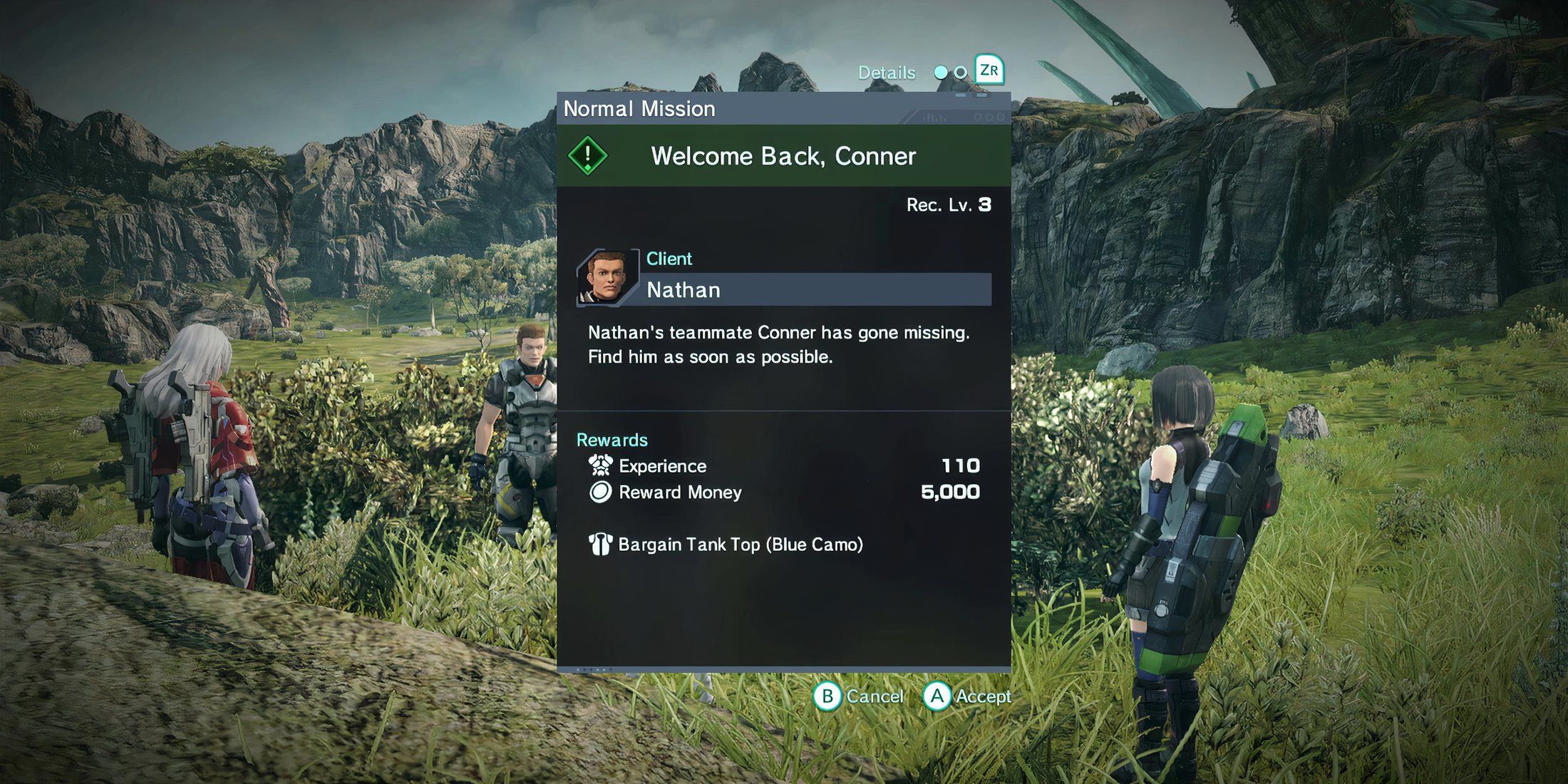 xenoblade chronicles x welcome back conner walkthrough
