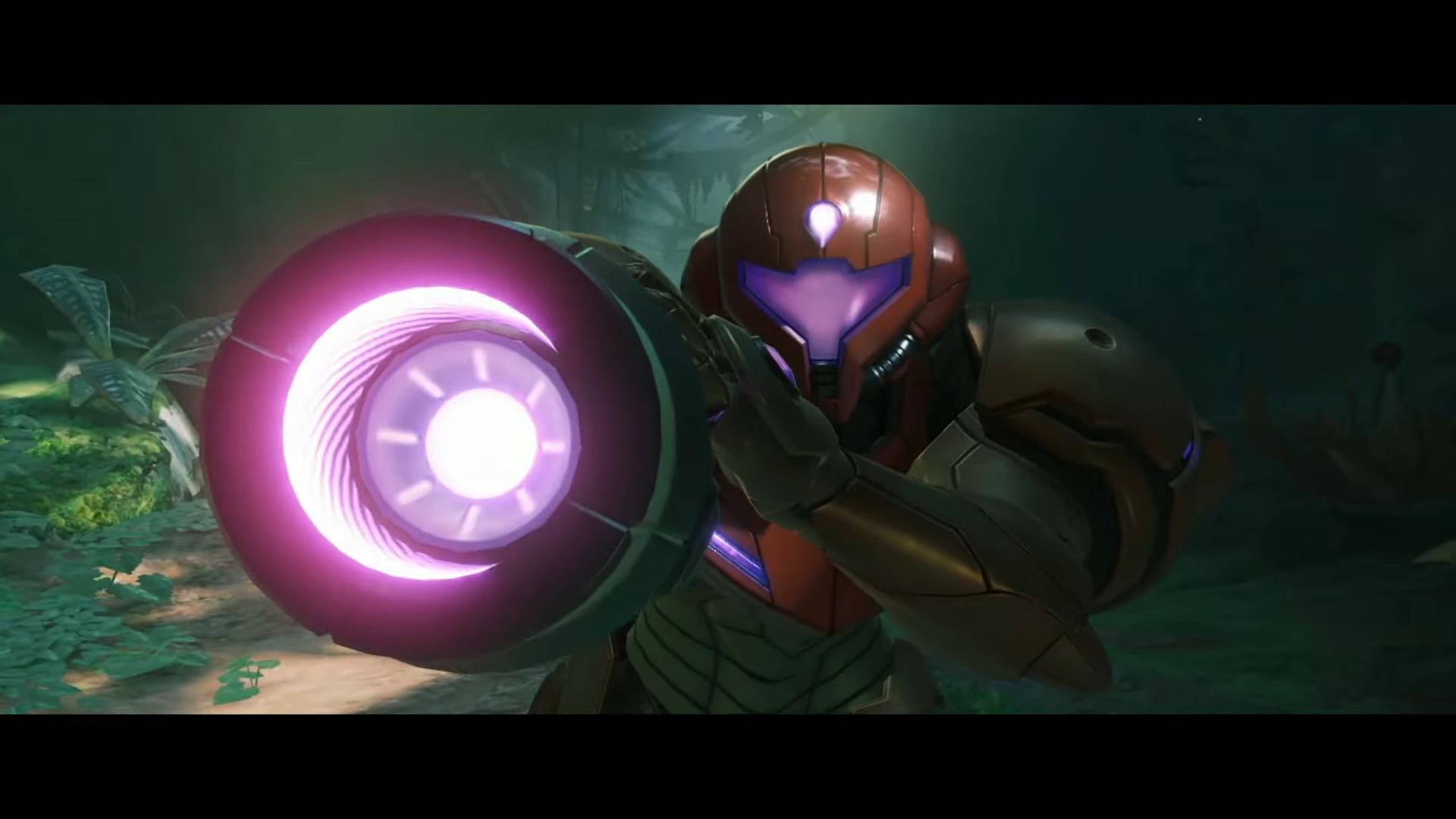 Samus firing a beam in a screenshot from Metroid Prime 4: Beyond.