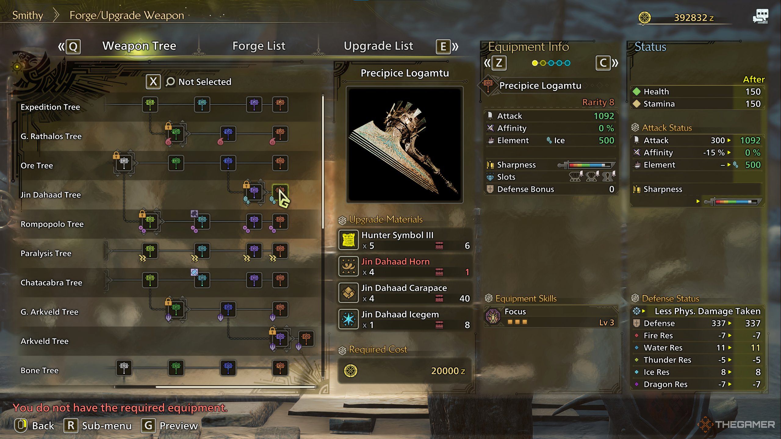 A forge preview of the Precipice Logamtu in monster hunter wilds.