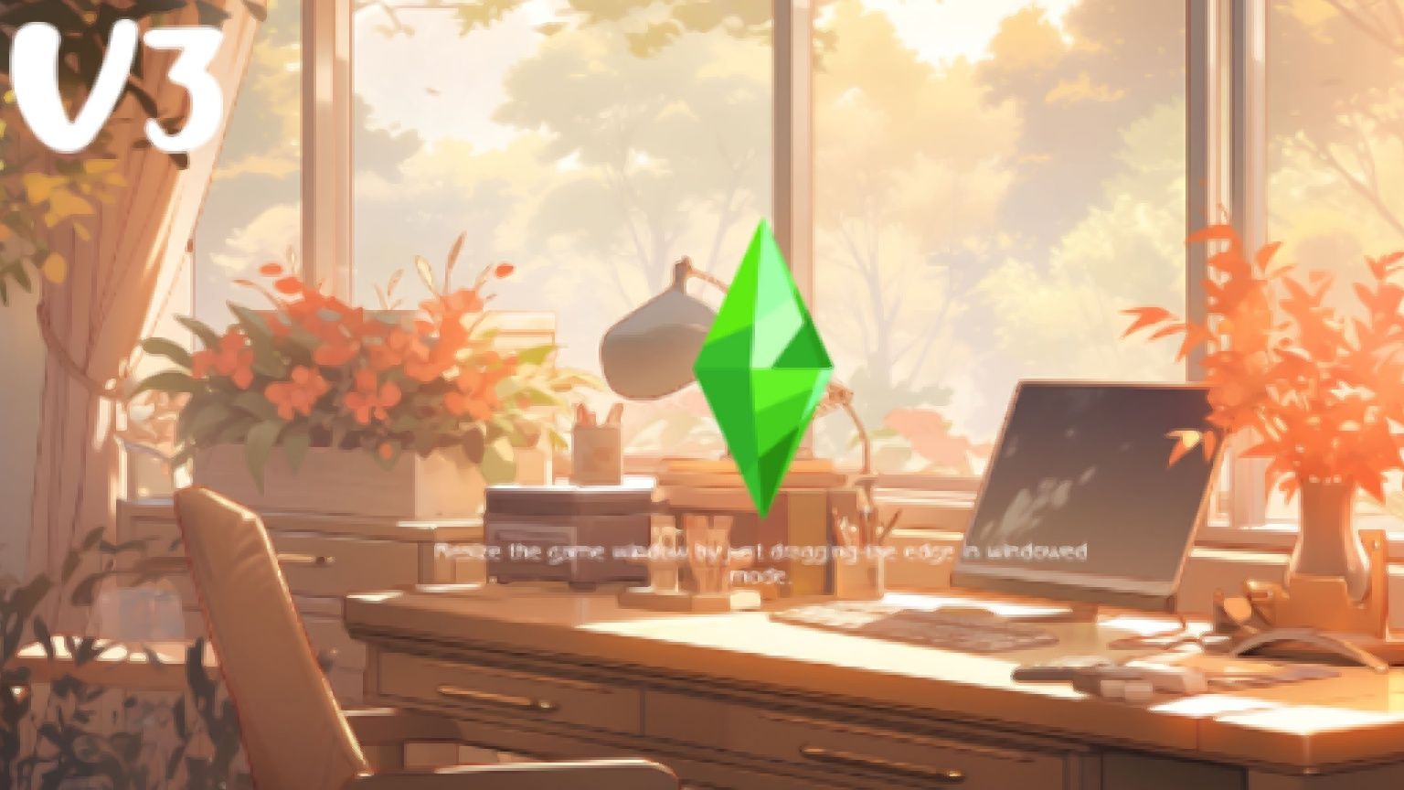 Image of an autumn loading screen from Marilynjeansims mod for The Sims 4.