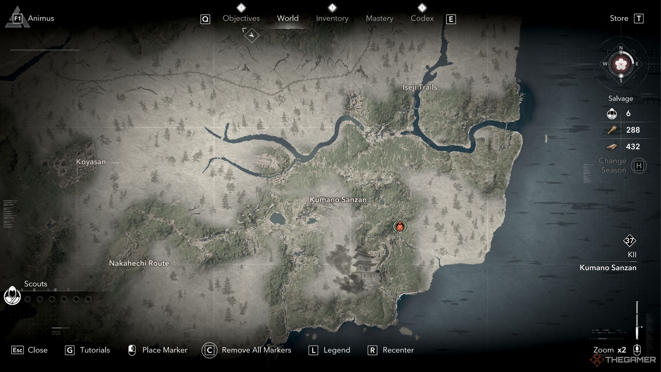 Assassin's Creed Shadows all Kuji-Kiri numbered locations in Kii.