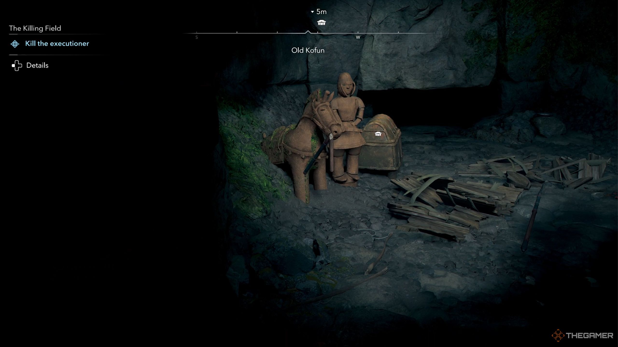 Assassin's Creed Shadows first chest inside Old Kofun.