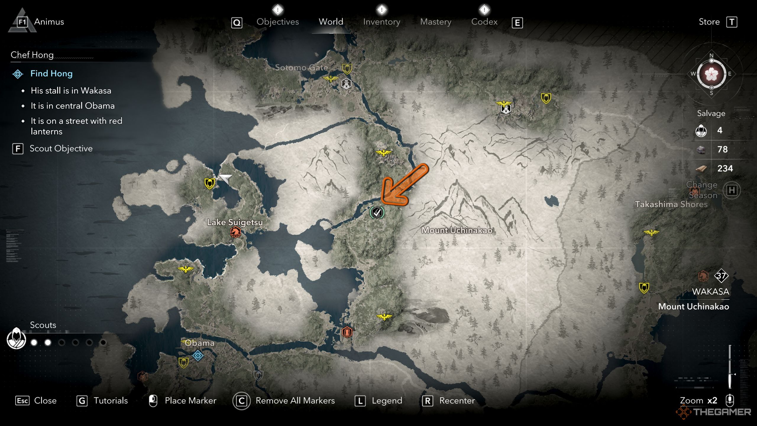 Assassins Creed Shadows Path of Wisdom on the map.