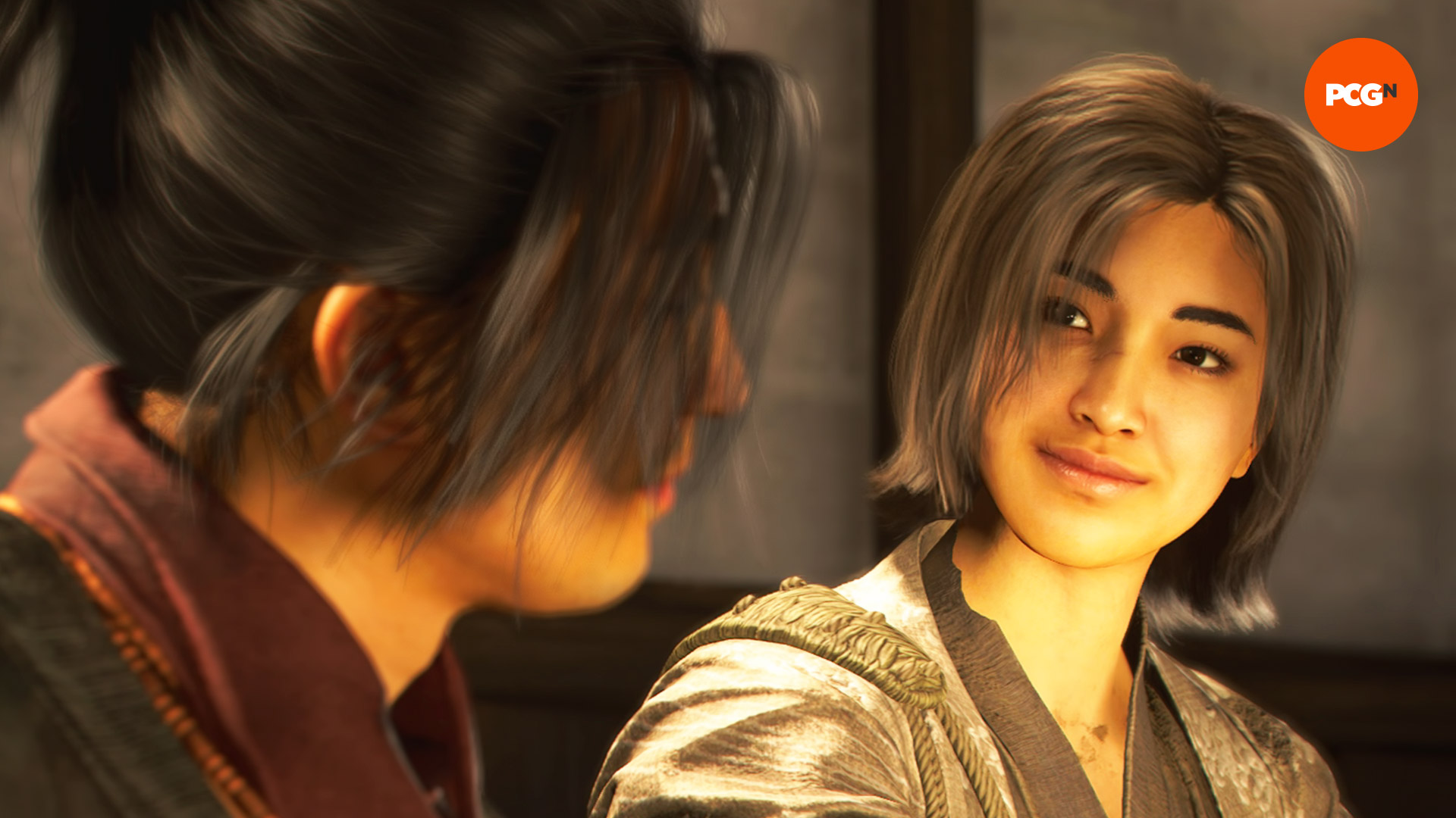 Assassin's Creed Shadows ally quests: Naoe sitting with Gennojo