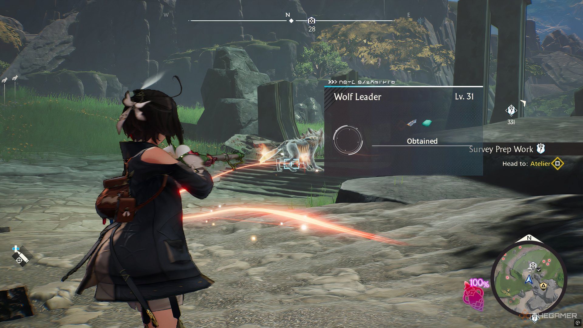 Yumia using the Scan Ammo in Atelier Yumia: The Alchemist Of Memories & The Envisioned Land.