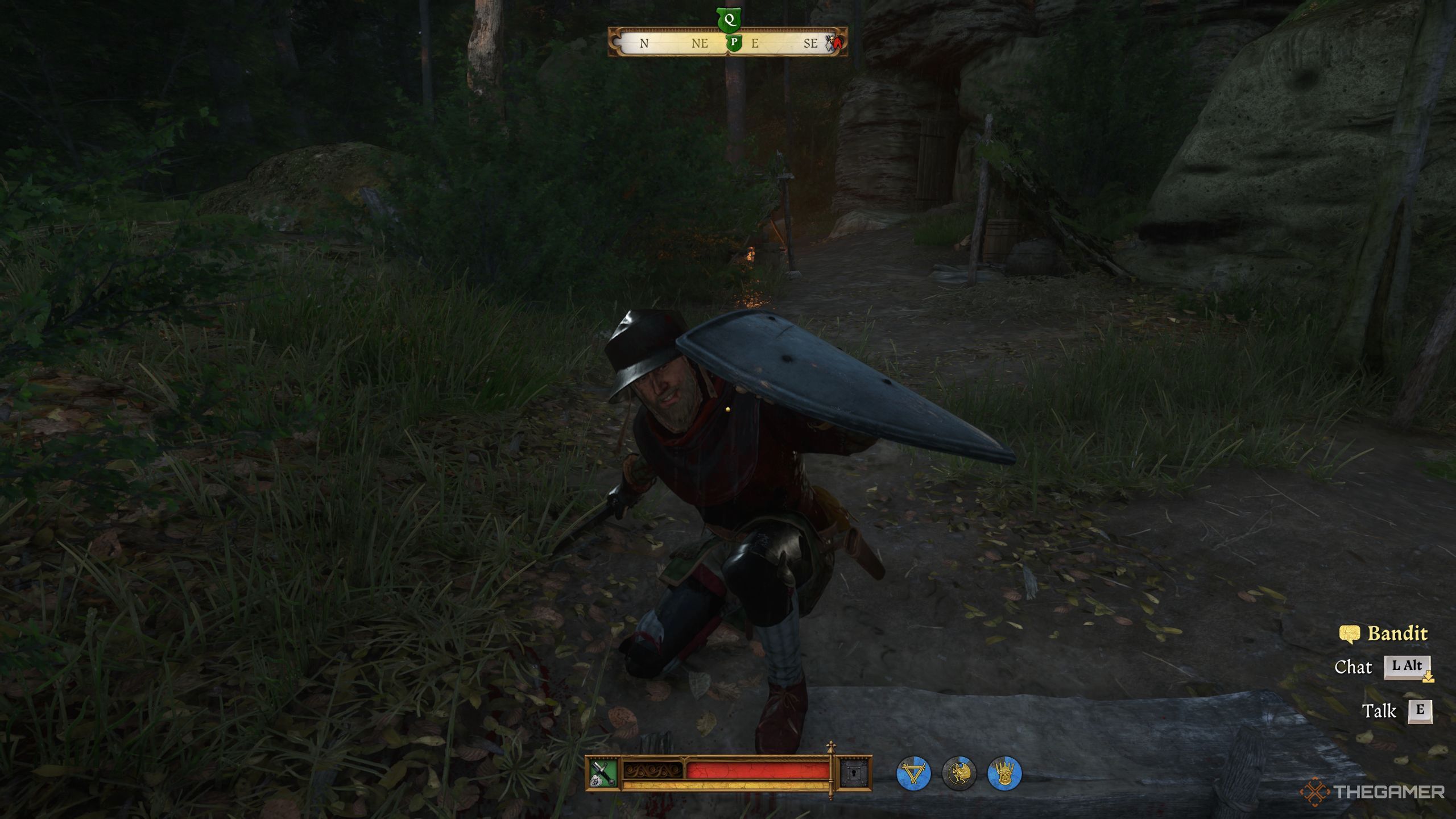 Kingdom Come: Deliverance 2 Henry standing in front of a bandit, who has surrendered. 