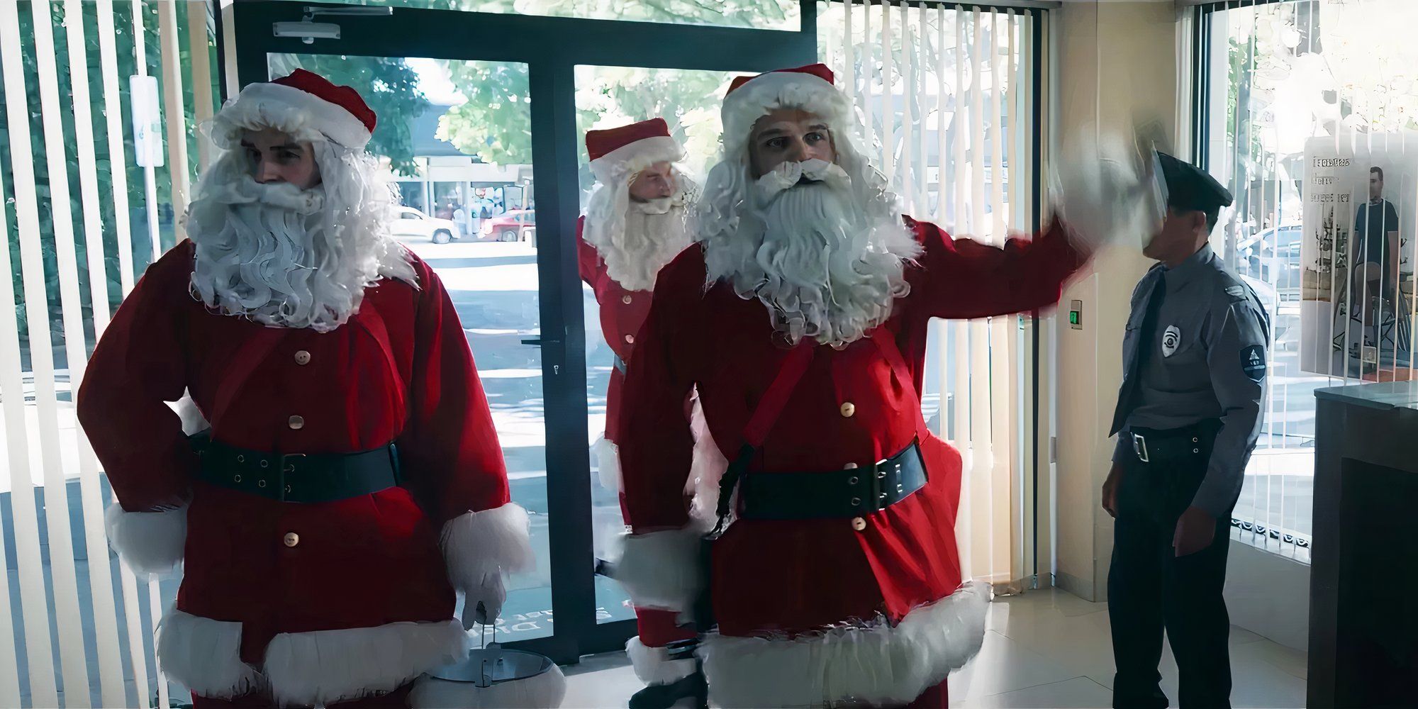 Bank Robber Santas in Novocaine