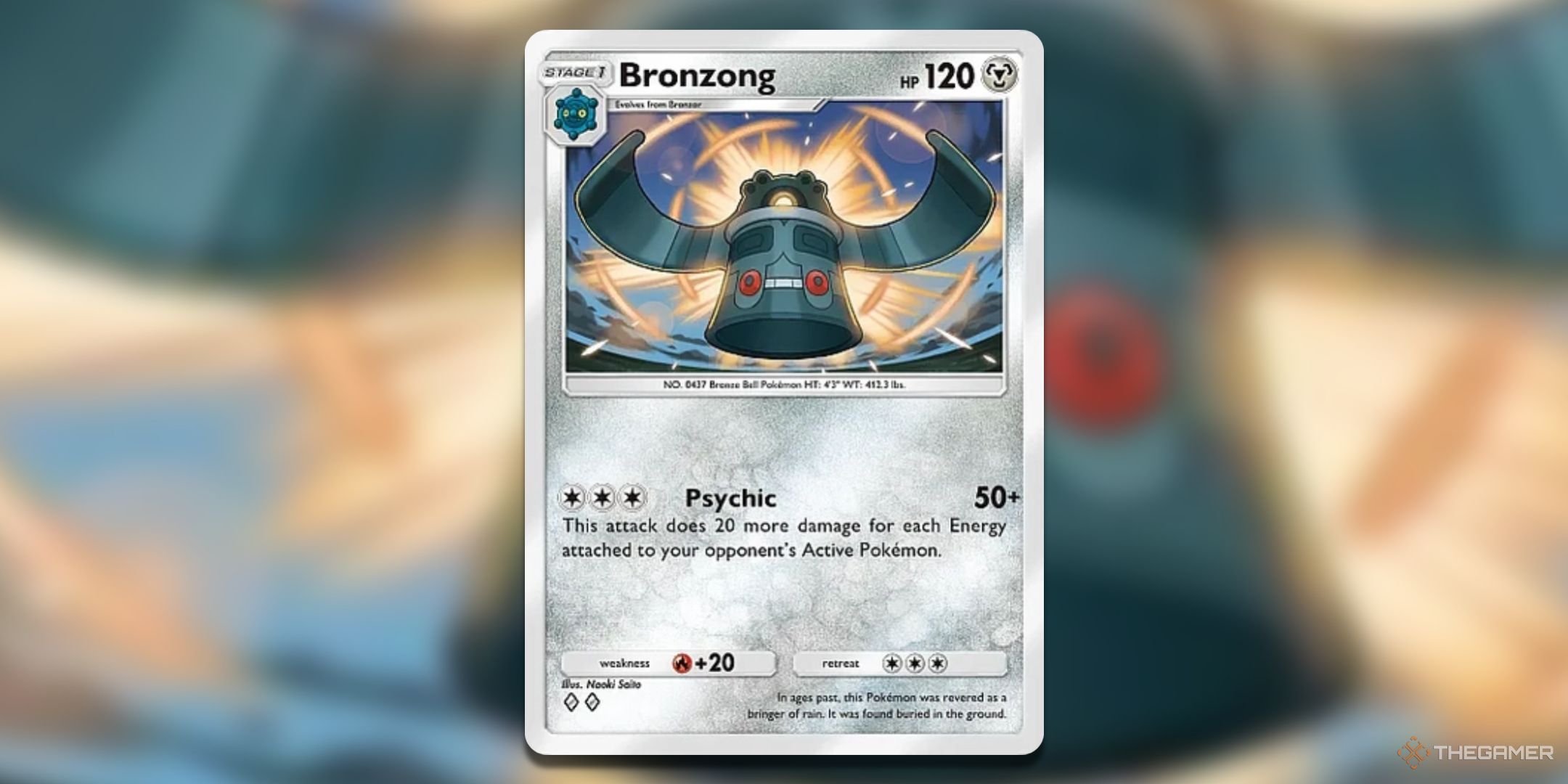 Bronzong Pokemon TCG Pocket Triumphant Light Card Art.