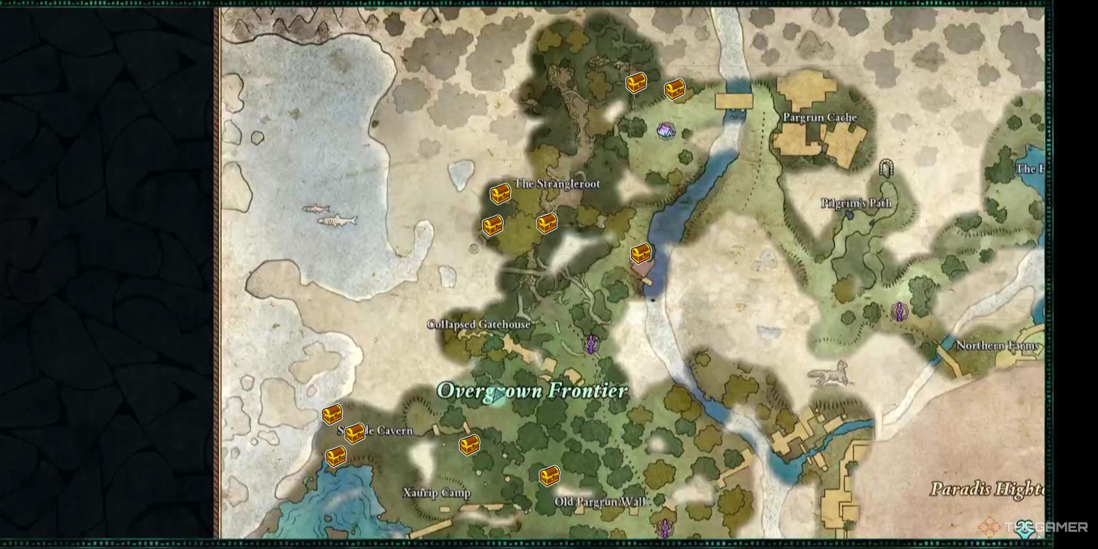 Every chest location in the Overgrown Frontier in Avowed.