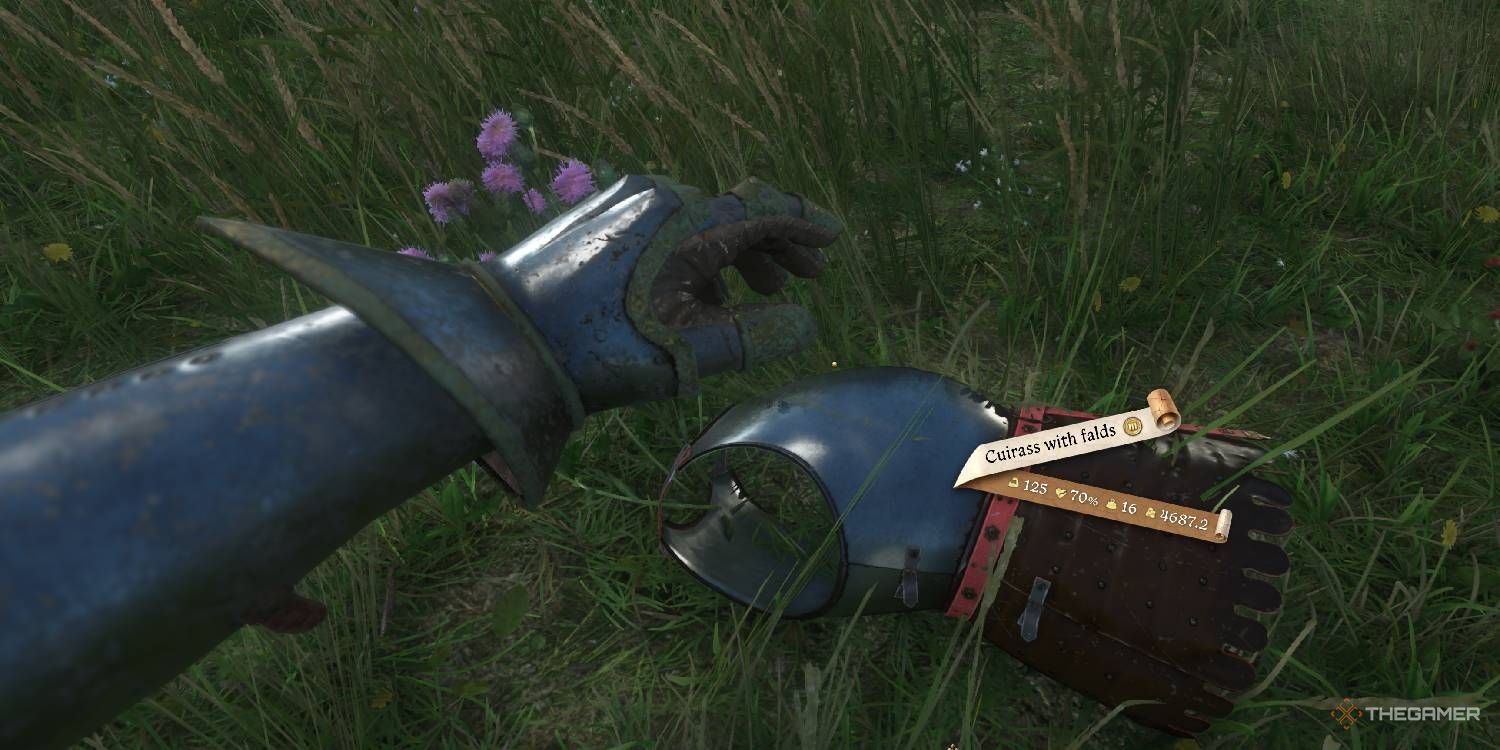 Cuirass With Falds displayed in a field in Kingdom Come Deliverance 2.