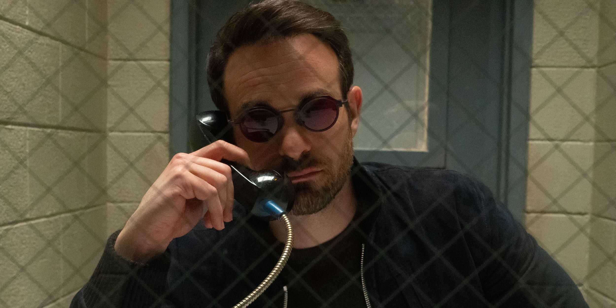 Daredevil Born Again matt murdock on prison phone Cropped