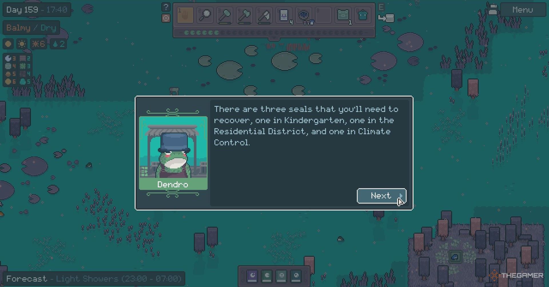 Dendro introducing the three areas off the Central Junction in Mudborne.