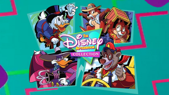 The '80s-inspired box art for The Disney Afternoon collection of classic games, among the best Disney games on PC.