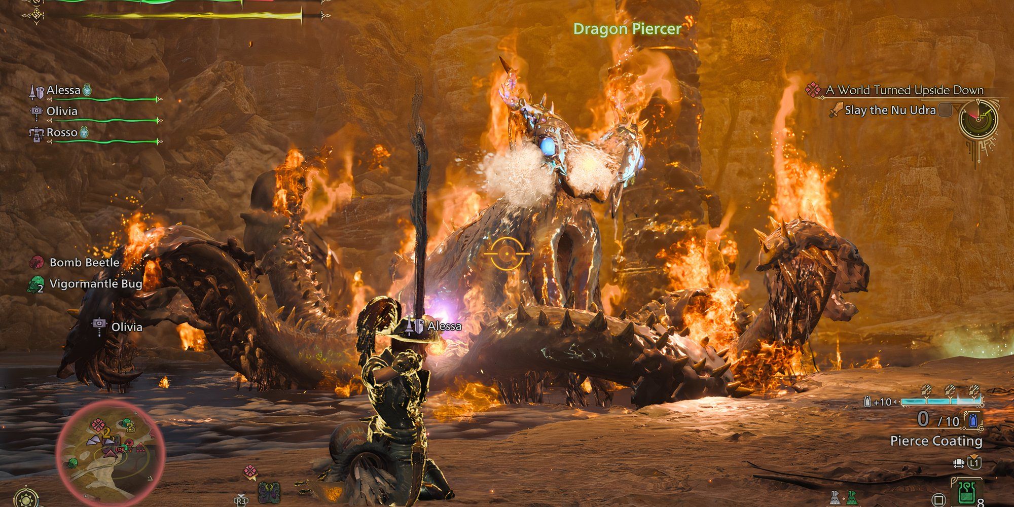 Fighting Nu Udra in Monster Hunter Wilds