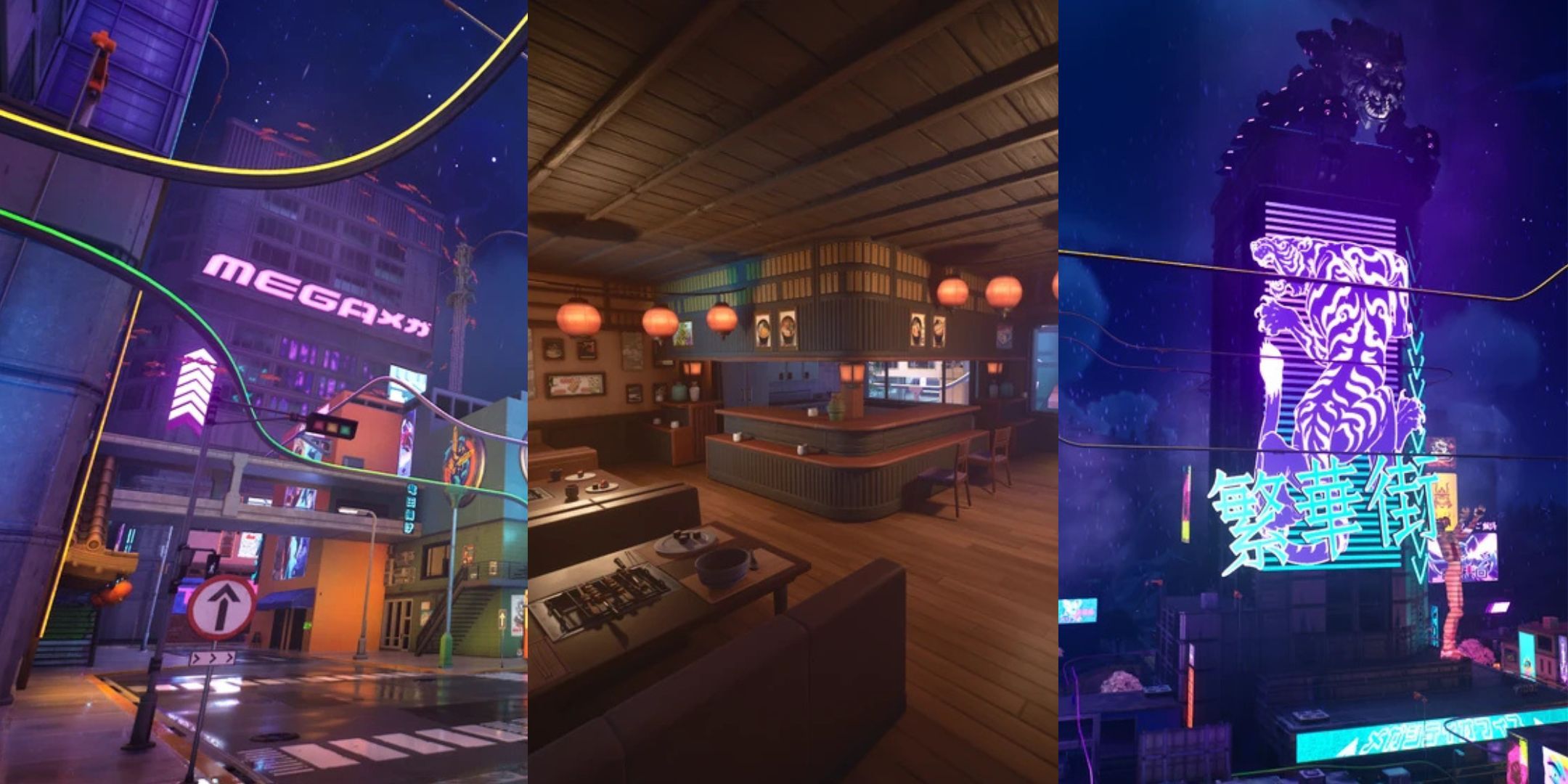 Buildings in Fortnite's MEGA City POI.