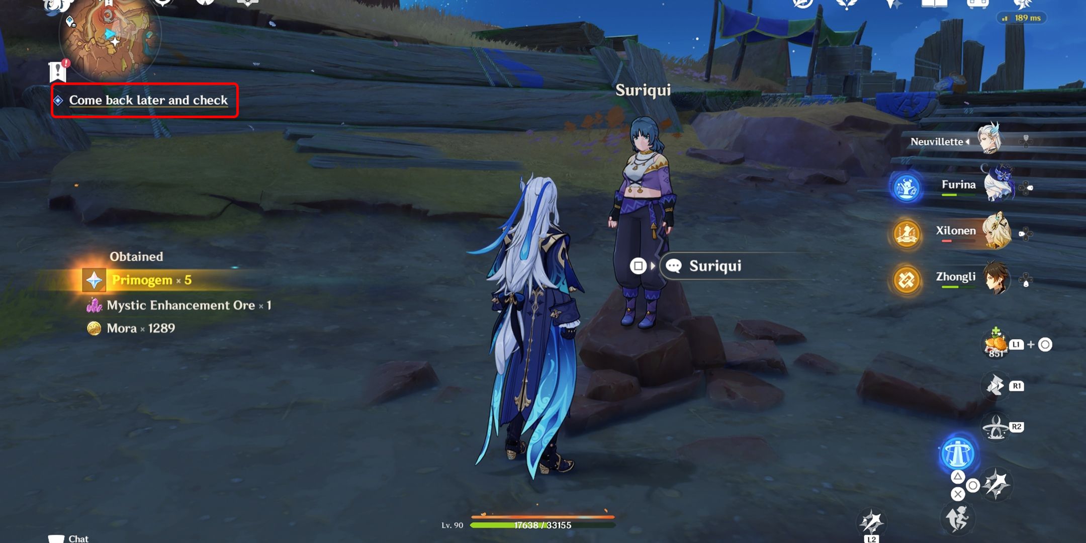 Genshin Impact Sing, Ho, For The Greatness Of Fat! Quest come back the next day