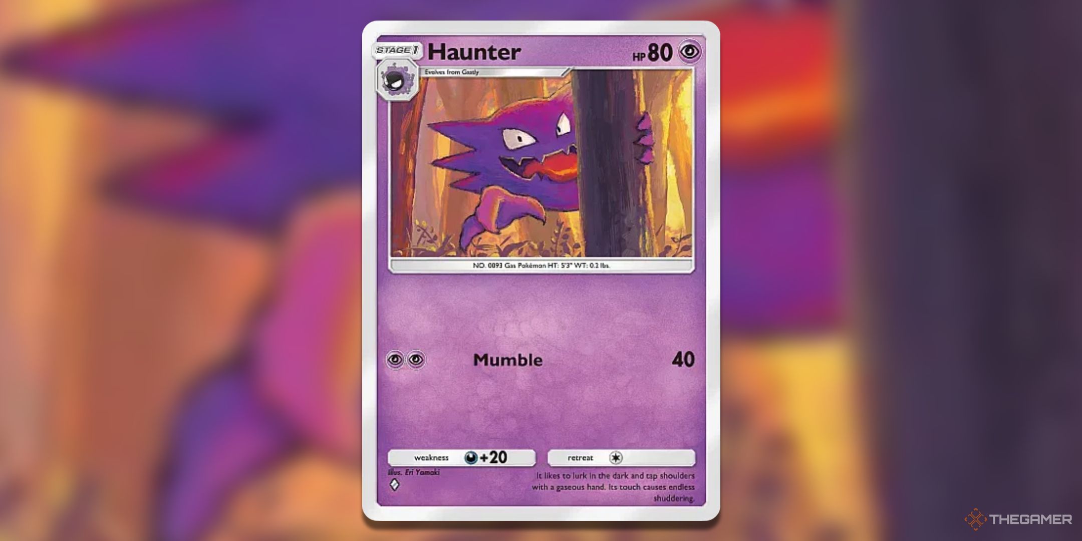 Haunter Pokemon TCG Pocket Triumphant Light Card Art.