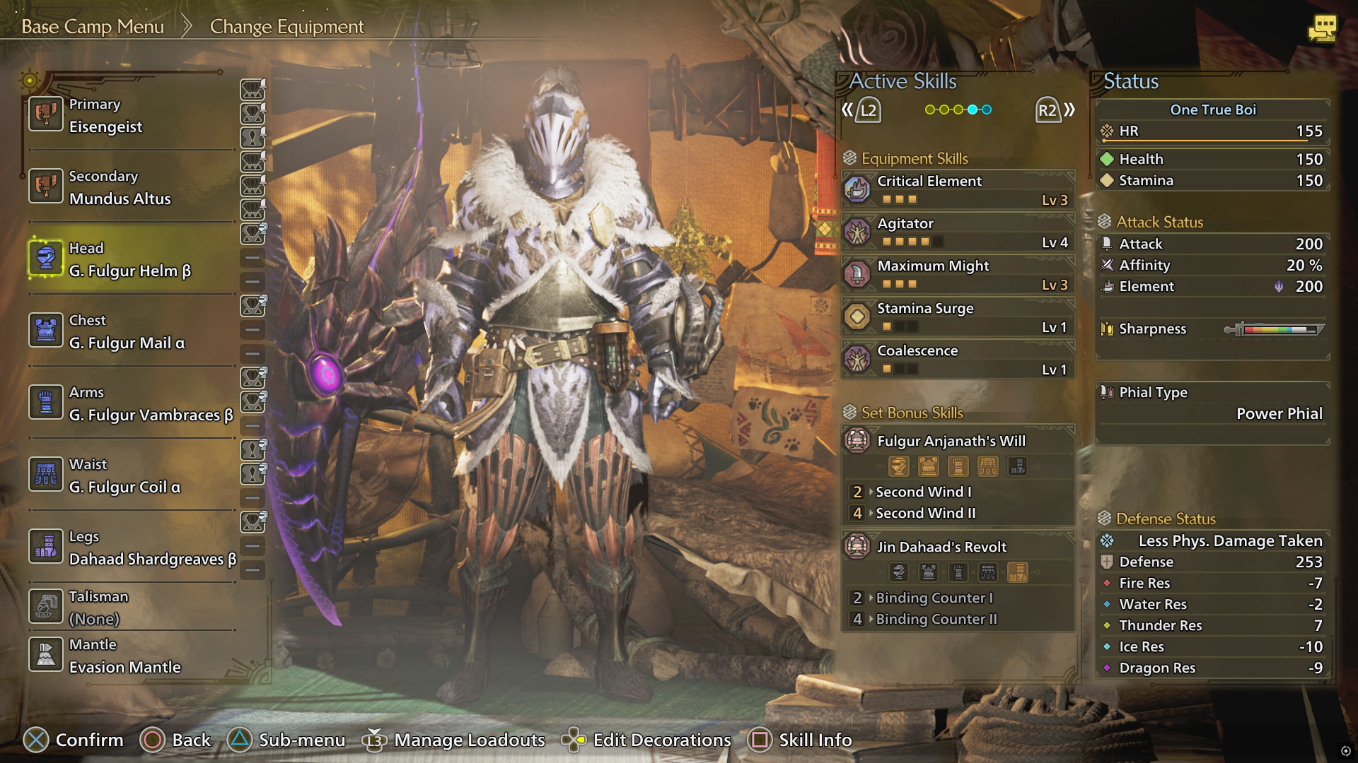 MH Wilds G Fulgur Anjanath Beta set