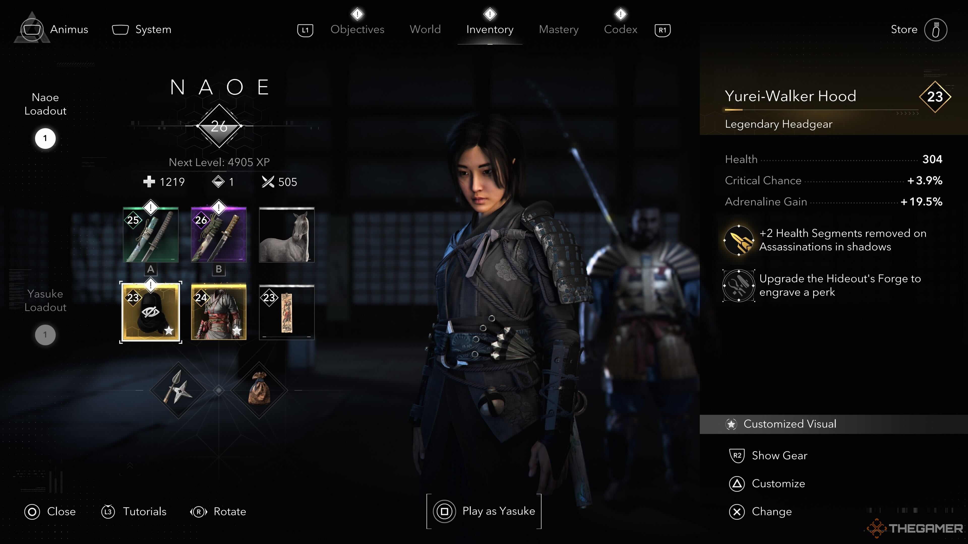 Naoe without a hood in Assassin's Creed Shadows.