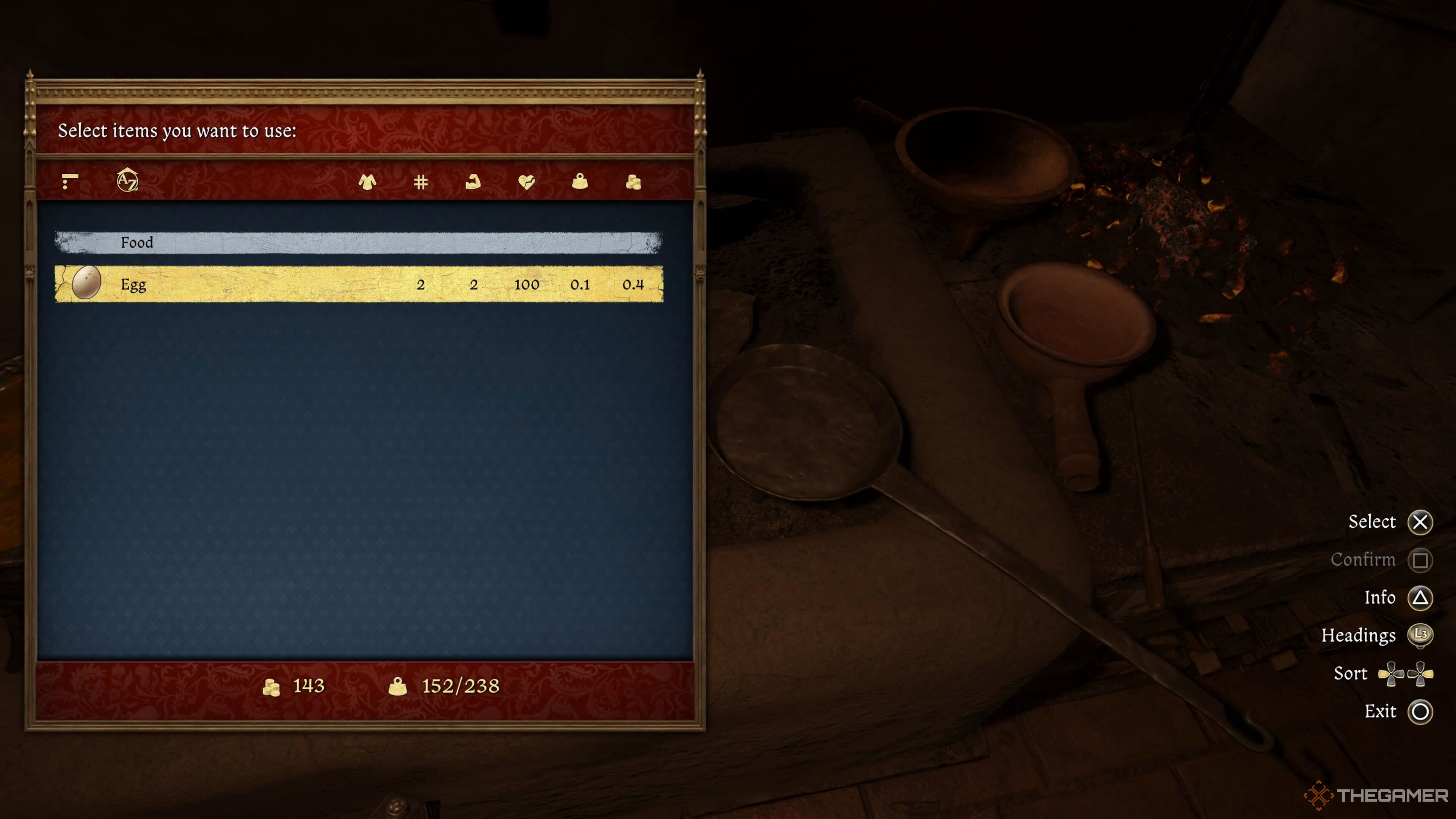 Cooking eggs in Kingdom Come: Deliverance 2.