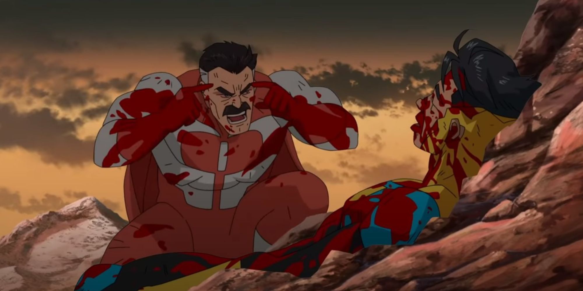 Omni-Man telling Mark to "think!".