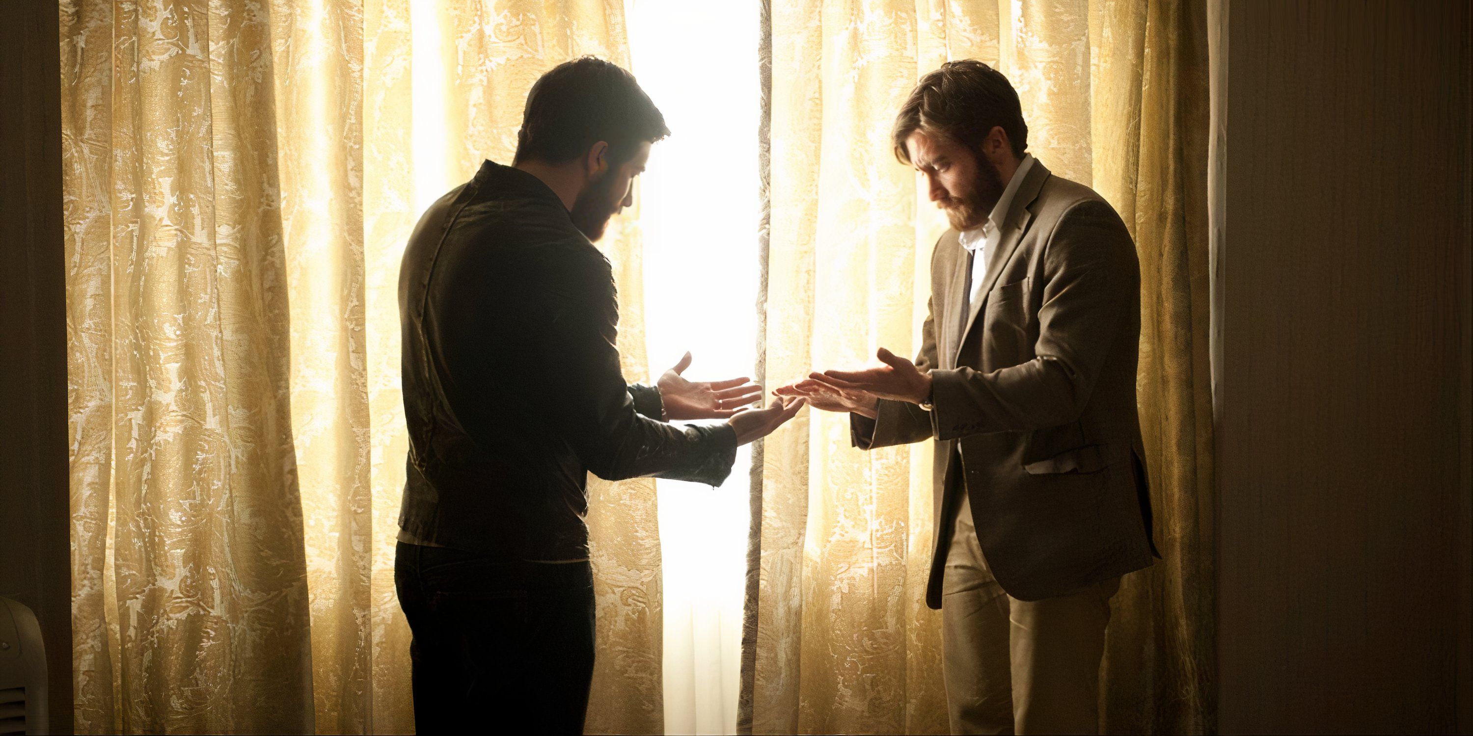 Jake Gyllenhaal meeting his double in Enemy.