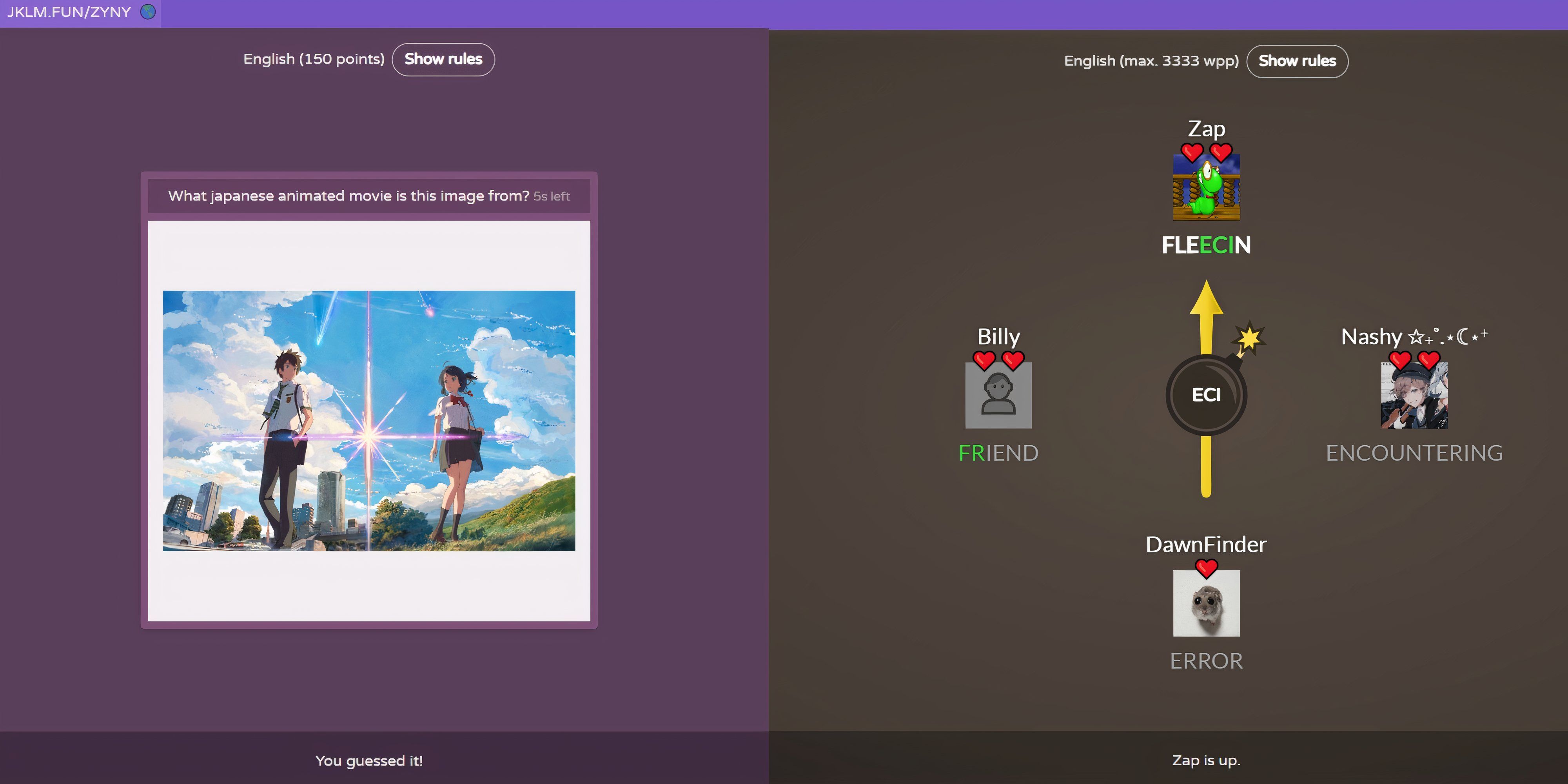 JKLM.FUN trivia and word browser party games