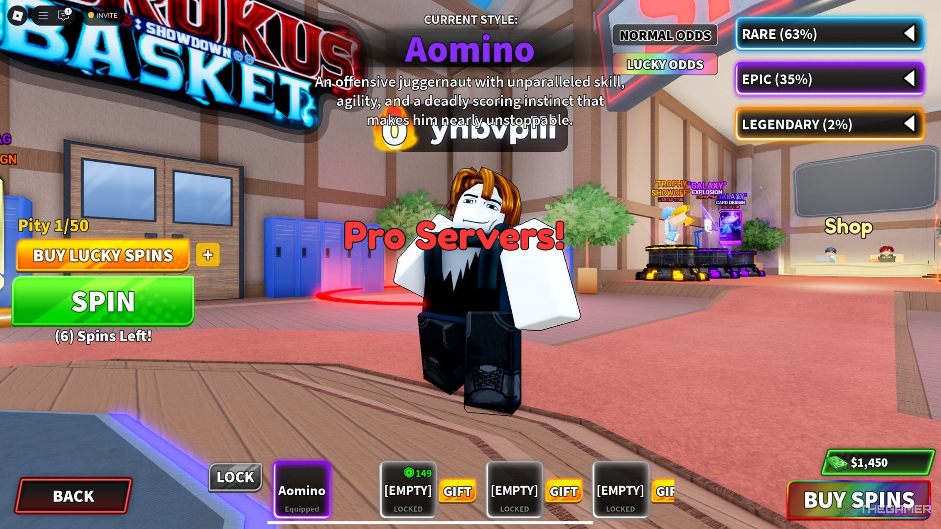 The player character received Aomino style in the main lobby in Basketball Showdown.