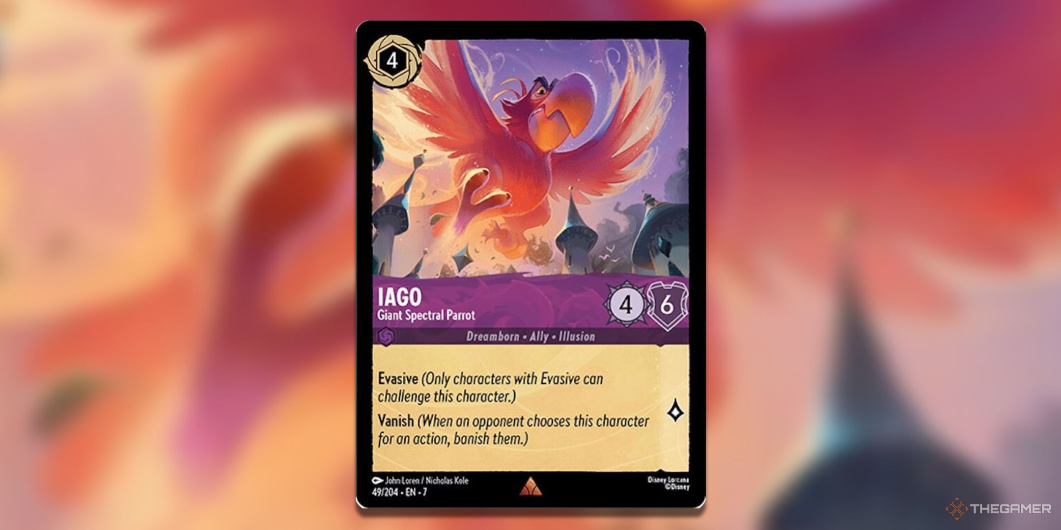 Lago - Giant Spectral Parrot Disney Lorcana Archazia's Island card art.