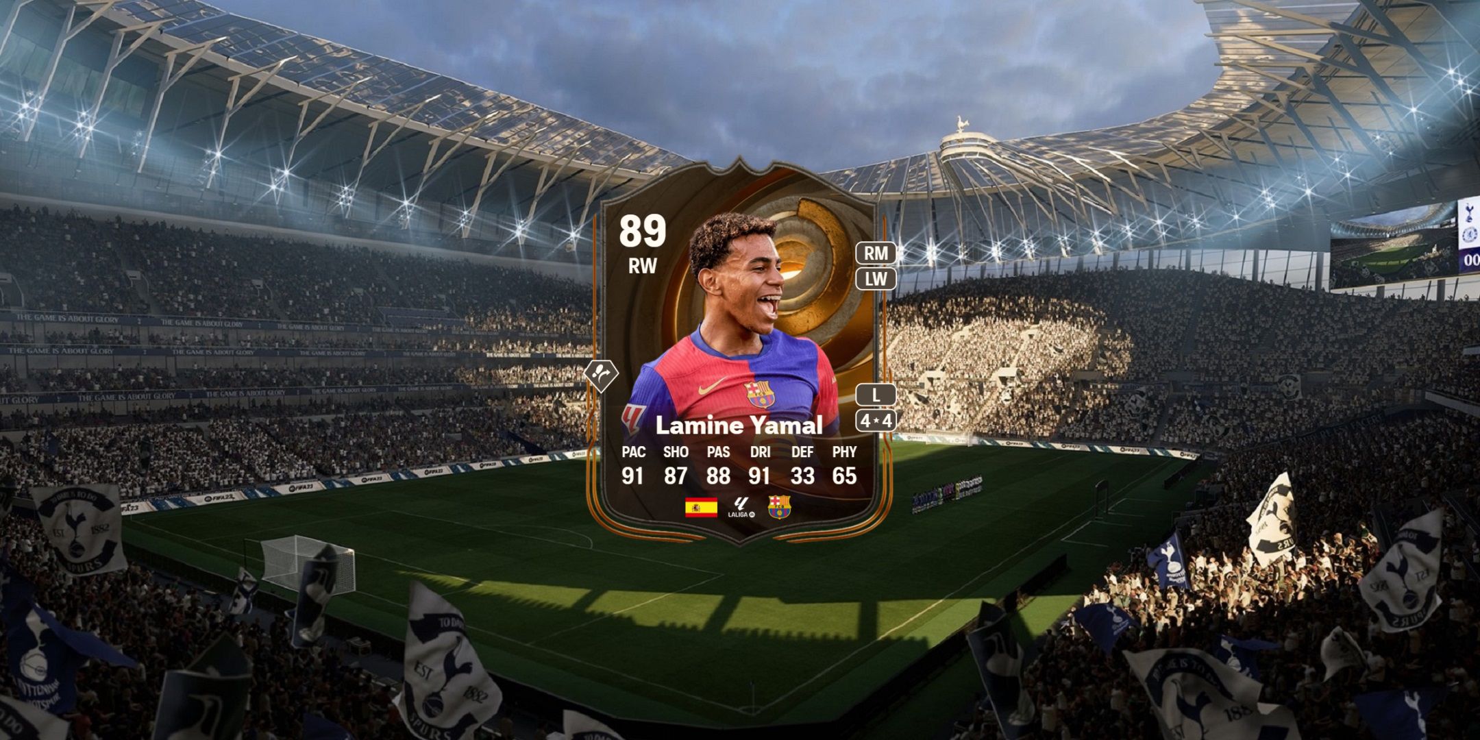 Lamine Yamal's card in EA Sports FC 25.